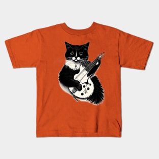 Cat stev The guitarist Kids T-Shirt